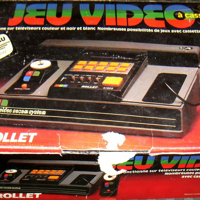 Ancienne console de jeu vidéo ROLLET à cassettes Video Secam System en boite