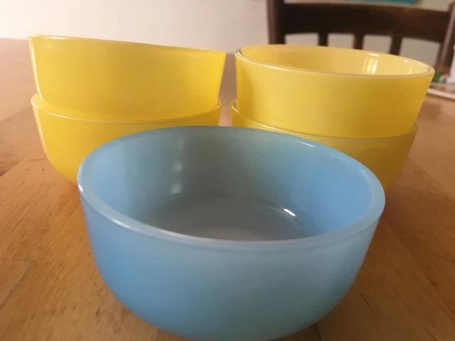 Lot De 6 Ramequins Opaline Arcopal – Fabrication Française, Liseré Doré, Occasion