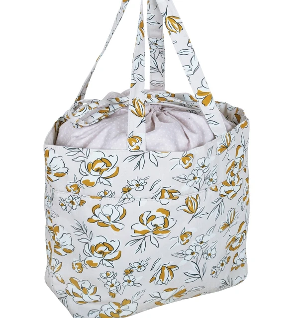 BOLSO DE TEJER ARTESANAL Cordón 'Primavera Floral' Diseño TEJER COSTURA Y ARTESANÍAS