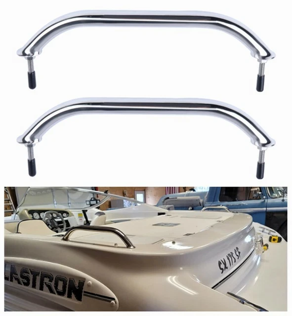 2X Marine Boat Stainless Steel 12'' Grab Handle Handrail Door/Gate Universal