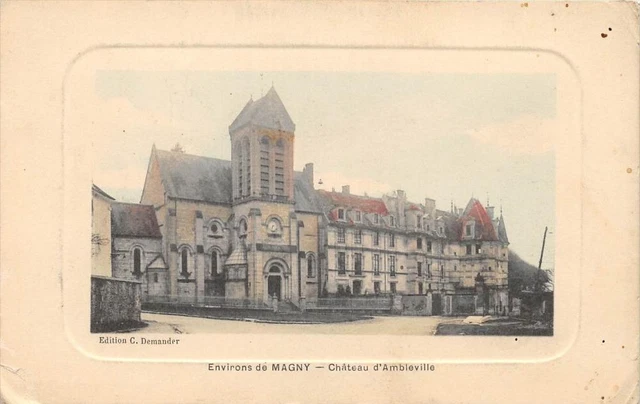 Cpa 95 Surroundings Of Magny Chateau D'ambleville