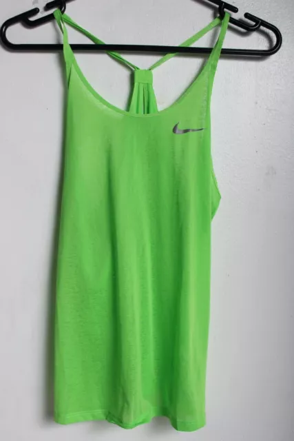 Nike Dri Fit Womens Racerback Gym Vest Top - Green - Size Small S (C45)