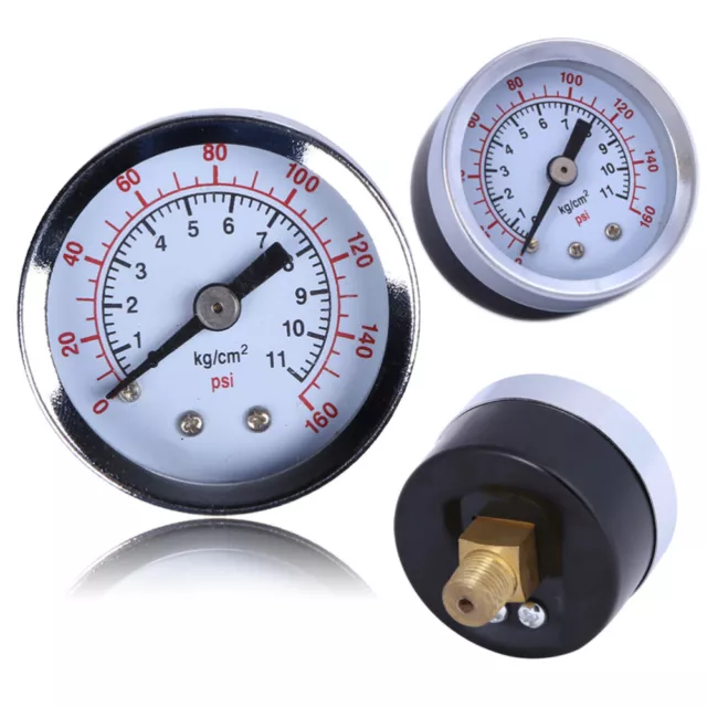 0-160 Psi Bar NPT Side Mount Air Compressor Vacuum Pressure Gauge