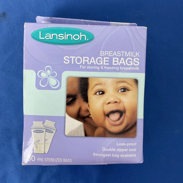 Lansinoh Breastmilk Storage Bags 50 Double Zipper Seal