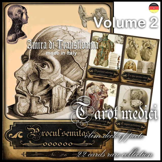 anatomie vintage buch medizin antike tarot karten sammlung streublümchen selten