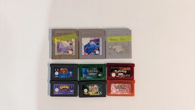 Nintendo GameBoy Colour and GameBoy Advance games LOT - Pokemon, Zelda, Tetris