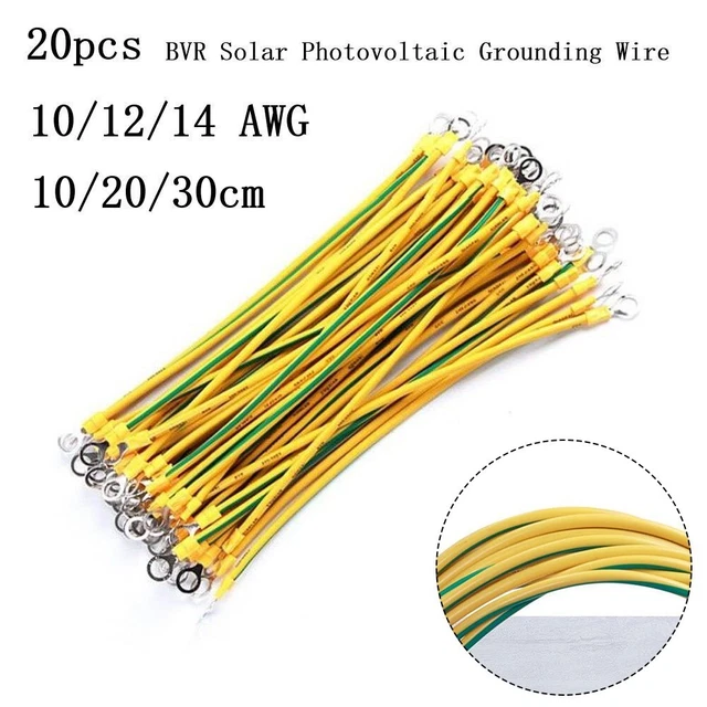 Tout Neuf Erdungsleitung Accessoire Jaune-Vert Utile Portable 10cm/20cm/30cm