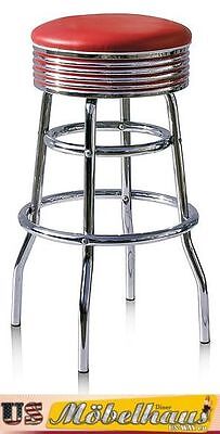 Tabouret de bar rouge Pedrali H78 stool chair red diners americain rockabilly 