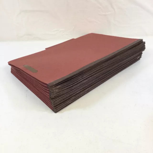 Pendaflex Brick Red 2/5 Cut Classification Folder Legal Size 10 Per Box Used