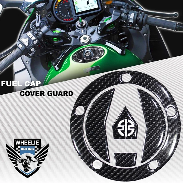 Genuine Carbon Fiber Gas Tank Fuel Cap Cover Protector 15-18 Ninja H2/H2R/Zx-10R