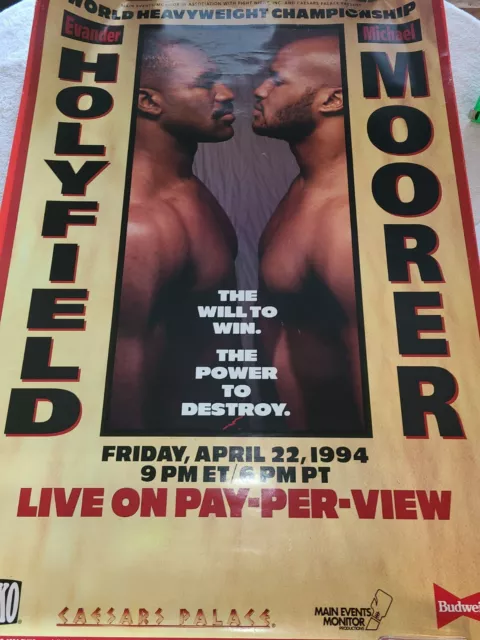 Evander Holyfield vs. Michael Moorer World Heavyweight Champ Poster 1994 Boxing