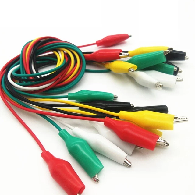 Fils De Test Multimètre Avec Pinces Crocodile 4mm - Neuf, Câble 100cm Haute Conductivité