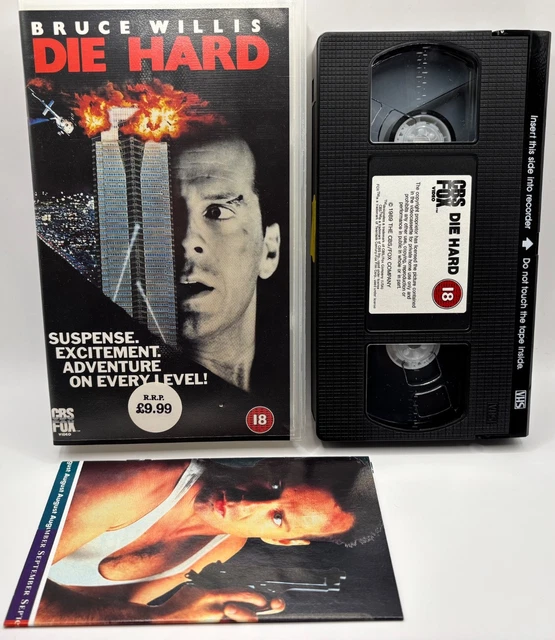 1989 UK VHS CBS Fox Video of Die Hard / Bruce Willis / 1 Owner / Play ...