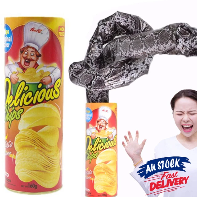 Trick Simulation Snake Playing Prank Halloween Gag Potato Chips Toy Gift In Can✨