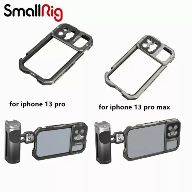 SmallRig Single Handheld Phone Cage Kit for iPhone 15 Pro Max, Mobile Video  Rig Cage Kit with Wireless Quick Release Handle for Video