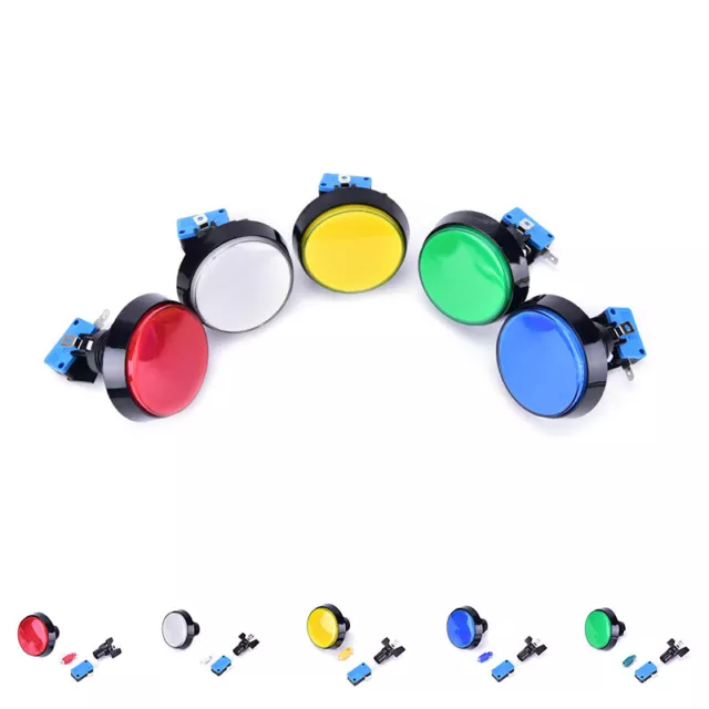 60mm LED Light Big Round Arcade Video Game Player Push Button Switch Lamp~$4