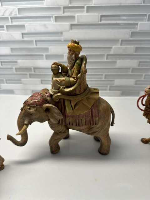 Gaspar on Elephant 5" Fontanini Nativity Set Wiseman 1992 VintageItaly
