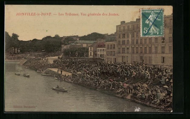 CPA Joinville-le-Pont, Les Tribunes-vue gènèrale des Joutes