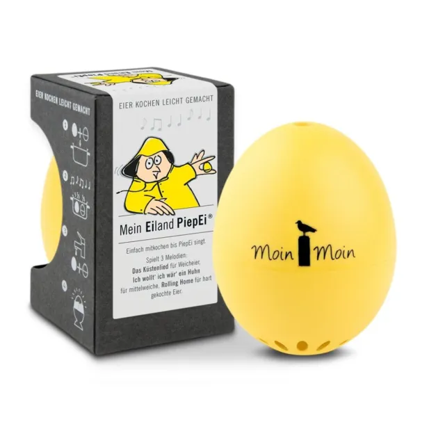 Brainstream PiepEi Mein Eiland gelb Eieruhr zum Mitkochen Egg Timer
