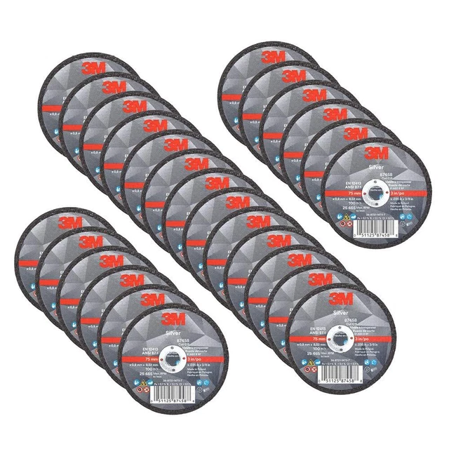 Silver Cut-Off Wheel - Type Metal Cutting Wheel - Angle or Cut-Off Tool - 3"