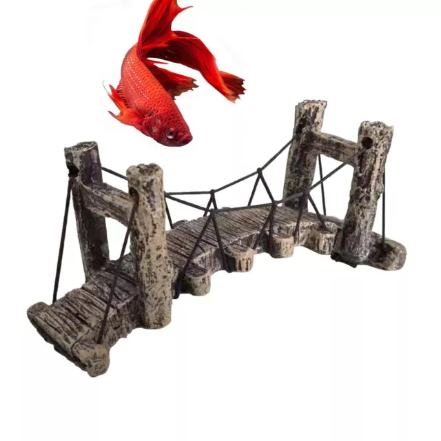 1*Fish Tank Ornaments For Aquarium Design Decoration Bridge Resin Decor Ornament