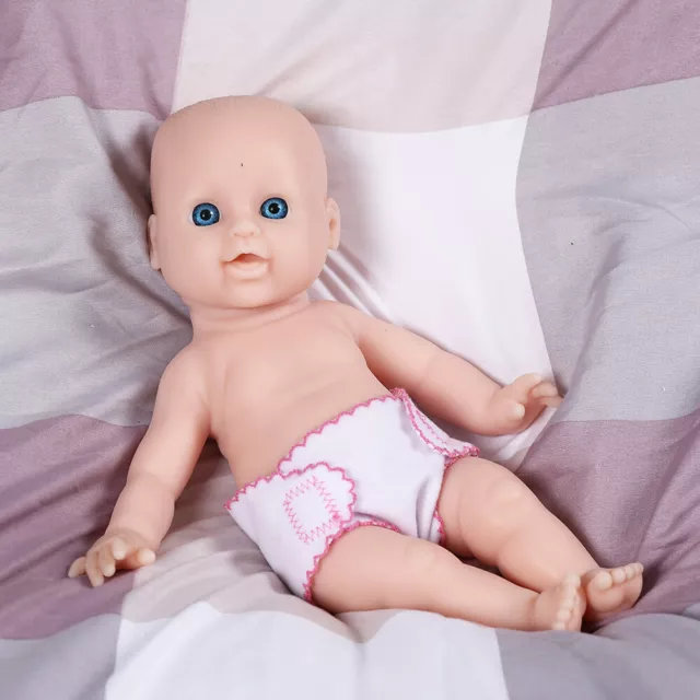12" Unpainted Full Body Soft Silicone Doll Reborn Baby Doll Newborn Baby Can DIY