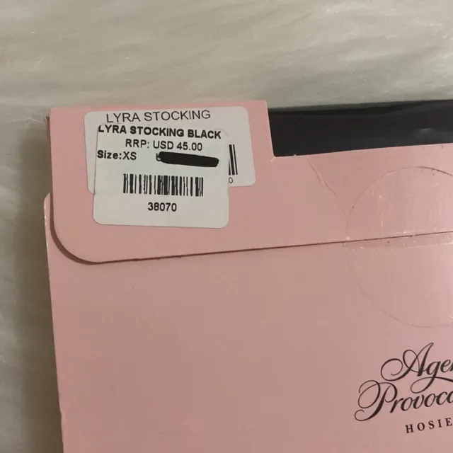 AGENT PROVOCATEUR LYRA Black Stockings XS NEW $35.00 - PicClick