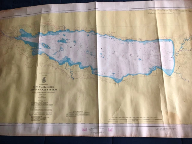 NEW YORK U S Army Corp Engineers Color Map Barge Canal Great Lakes NEW YORK U S Army Corp Engineers Color Map Barge Canal Great Lakes