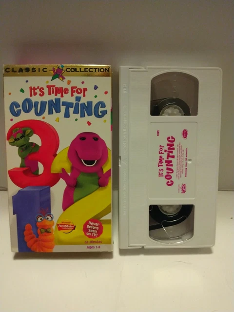 Barney It's Time For Counting 1998 Vhs BARNEY - ITS Time For Counting (VHS, 1998) Tested Rare Vintage $20.55