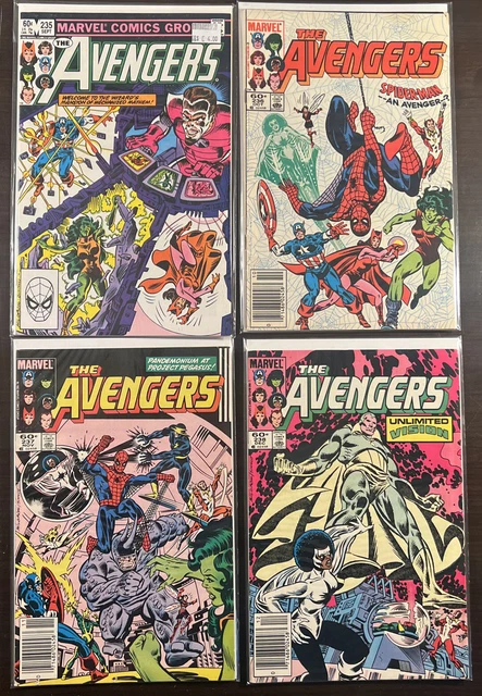Avengers # 235 236 237 238 MARVEL Comics 1983 Lot Spider-man Vision