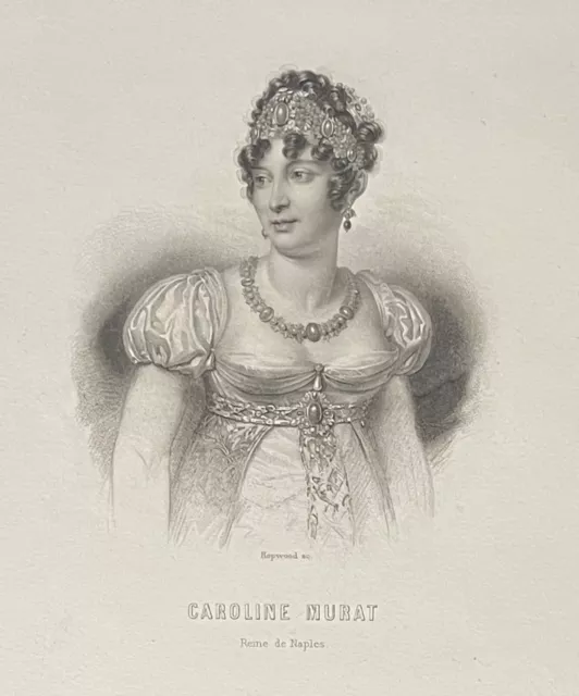 Caroline Murat Bonaparte Königin Neapel Empire Napoleon Frankreich C 1830 Italy