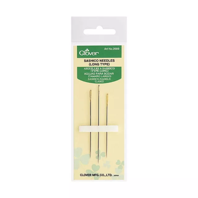 Clover long, gold eye sharp sashico /sashiko embroidery stitching needles