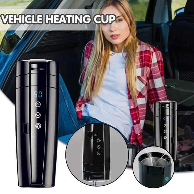 400ML Car Smart Travel Mug LCD Display Temperature Heating Control Cup