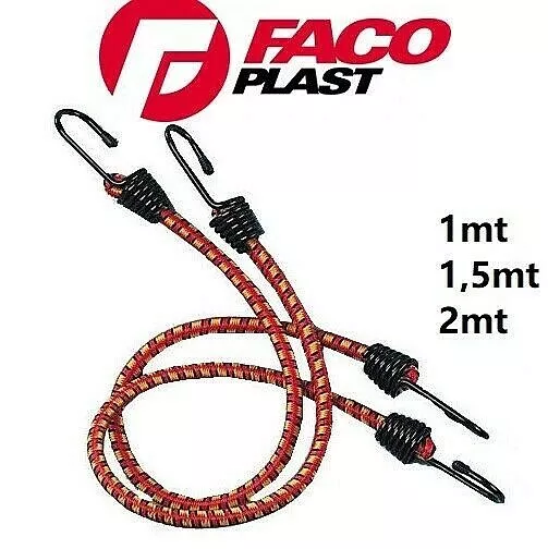 2 pezzi Ganci Portapacchi Corda Elastica Resistente Estensibile Legabagagli