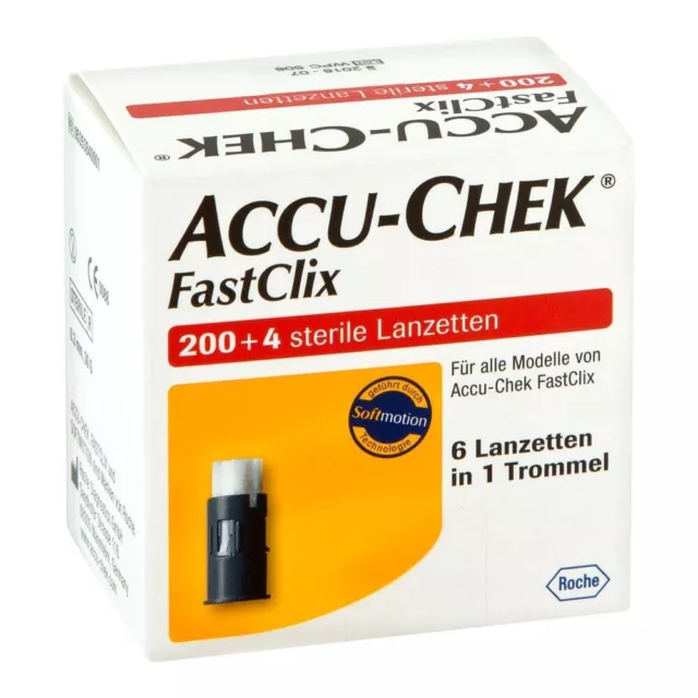 **NEU - NEU**ACCU-CHEK LANZETTEN FastClX *200+4 MHD 2026* NAGELNEU+1 kl. Präsent