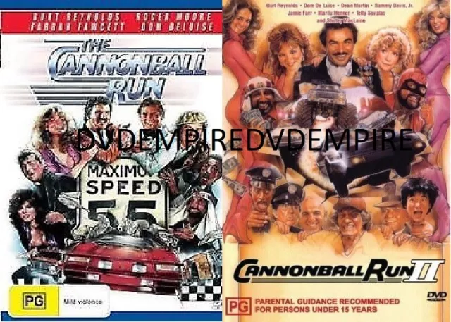 THE CANNONBALL RUN part 1&2 II DVD set New and Sealed Australian