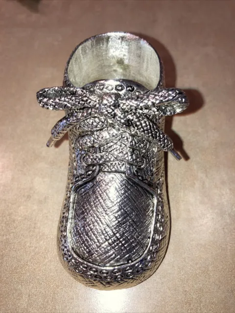 Silver plated Engravable Paperweight Of Baby Shoe