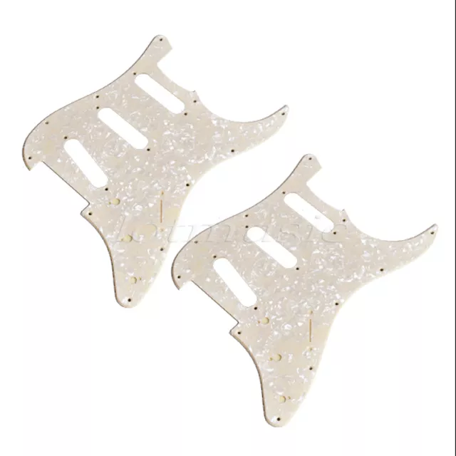 2pcs Yellow Pearl Guitar Pickguard Scratch Plate for Fender Strat Parts SSS