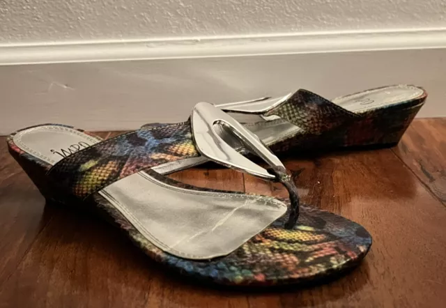 Impo Gussy Multicolor Wedge Sandals womens size 7M