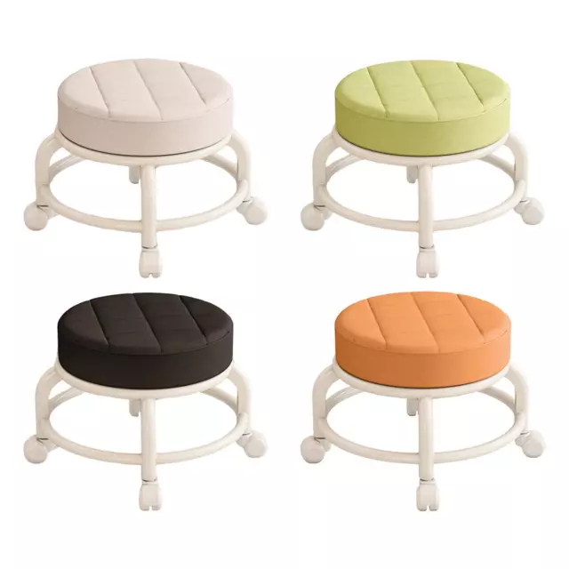 Low Roller Round Seat Low Height Rolling Stool Comfortable 360° Rotating