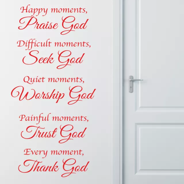 Bible quote vinyl wall art stickers happy moments god decals b9