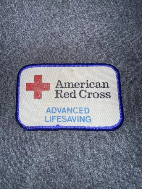 American Red Cross ARC Vintage Sew-on Embroidered Clothing Patches Advanced  Lifesaving First Aid Emergency Care Rescue Water Safety e24q