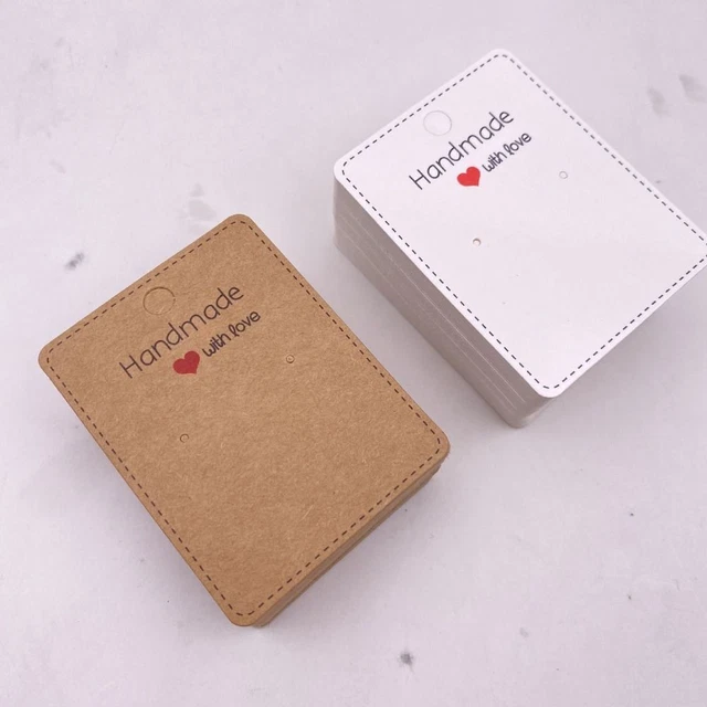 200 PZ ETICHETTE Appese Gioielli Carte Display per Accessori Etichetta