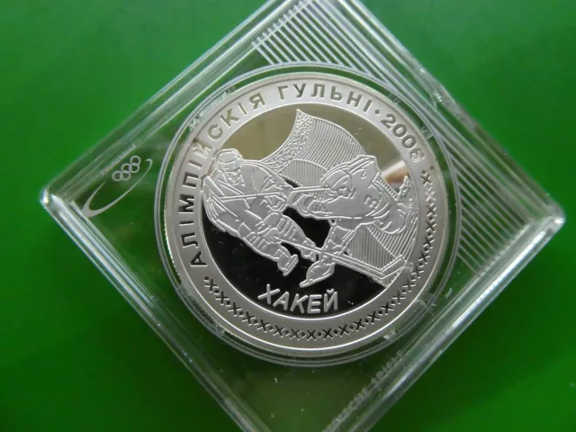 Weißrussland , Belarus 20 Rubel 2006 Hockey , 1 OZ Silber, PP