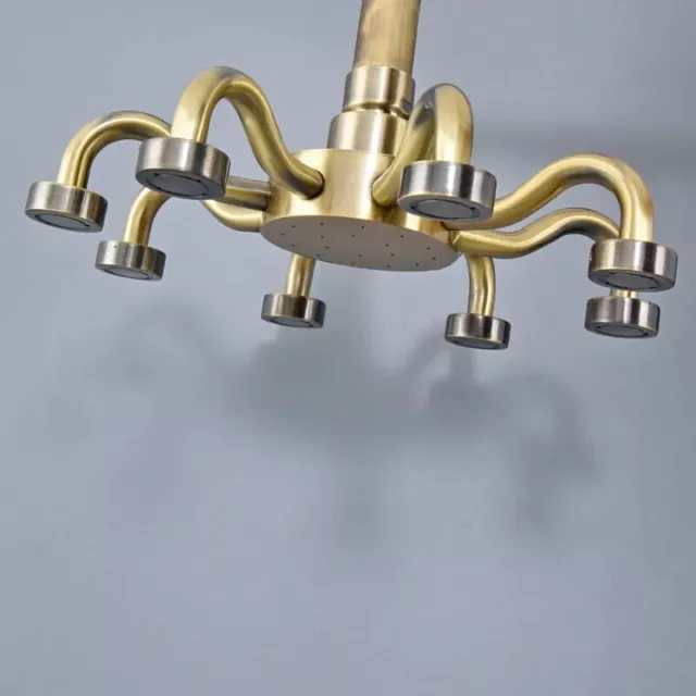 Badezimmer Dusche Köpfe 8in Antik Bronze Wassersparend Acht Claw Formen Top Rain