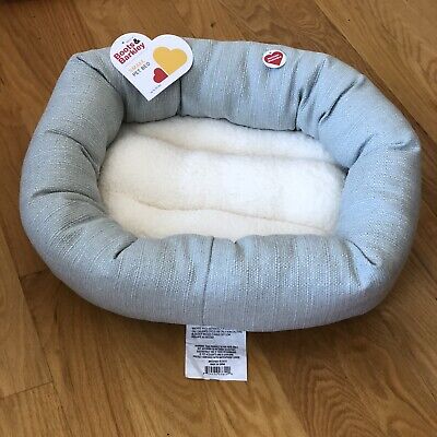 Rectangular Cuddler Faux Linen Dog Bed - S - Boots & Barkley 78264298
