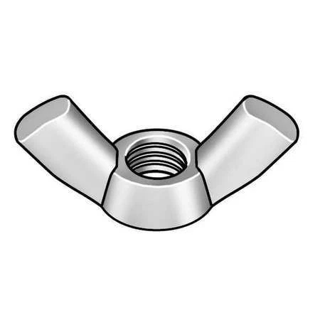 Zoro Select Wn5x01200-001P1 M12-1.75 18-8 Stainless Steel Plain Wing Nut
