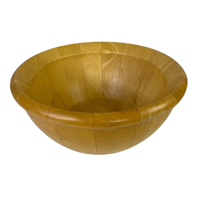 Bamboo Wooden Bowl Large 12" x 6"  Heavy 3Lbs. Home Decoration Fruit Salad
