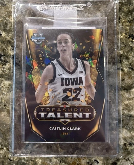 CAITLIN CLARK SAPPHIRE REFRACTOR SSP 2024 Bowman U Chrome Treasured