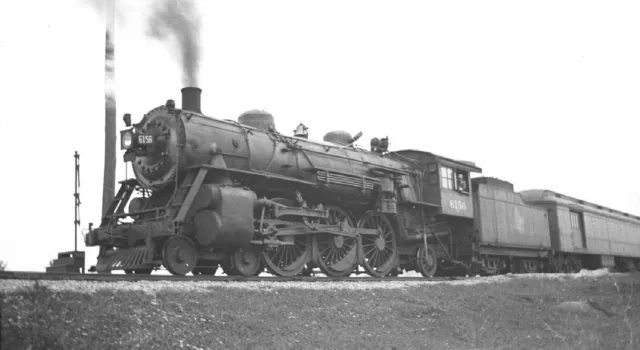 2J523 NEG/RP 1936 CMStP&P MILWAUKEE RAILROAD 462 LOCO #6156 STILES WI